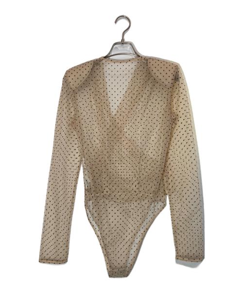 CLANE（クラネ）CLANE (クラネ) SHEER DRAPE BODYSUITS ベージュ サイズ:1の古着・服飾アイテム
