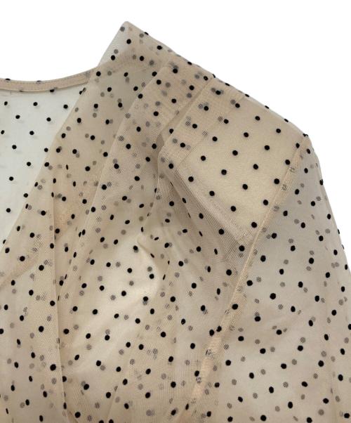 CLANE（クラネ）CLANE (クラネ) SHEER DRAPE BODYSUITS ベージュ サイズ:1の古着・服飾アイテム