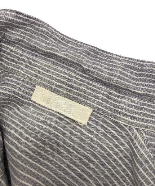 fog linen work（フォグリネンワーク）fog linen work (フォグリネンワーク) リネンストライプワンピース グレー サイズ:-の古着・服飾アイテム