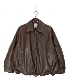 CLANE（クラネ）の古着「FAKE LEATHER BALLOON JACKET」｜ブラウン