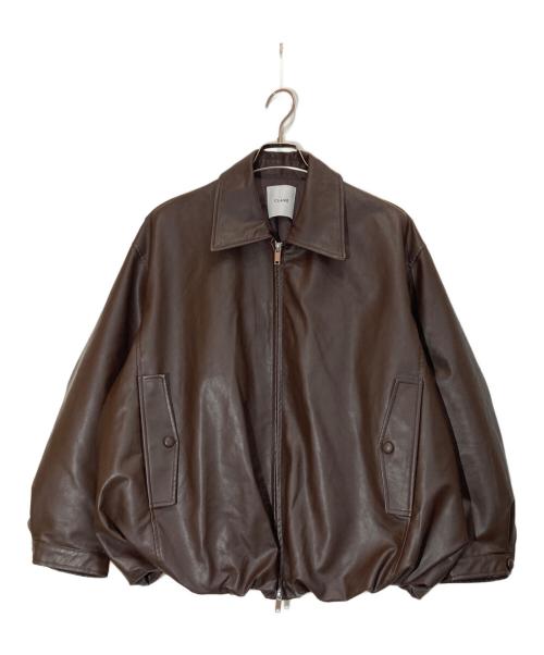 CLANE（クラネ）CLANE (クラネ) FAKE LEATHER BALLOON JACKET ブラウン サイズ:2の古着・服飾アイテム