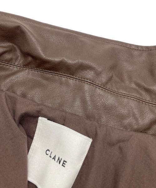 CLANE（クラネ）CLANE (クラネ) FAKE LEATHER BALLOON JACKET ブラウン サイズ:2の古着・服飾アイテム