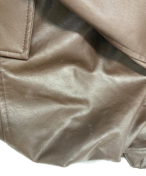 CLANE（クラネ）CLANE (クラネ) FAKE LEATHER BALLOON JACKET ブラウン サイズ:2の古着・服飾アイテム