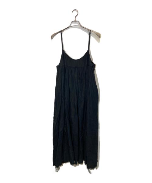 nest Robe（ネストローブ）nest Robe (ネストローブ) リネンキャミワンピース ブラック サイズ:SIZE Uの古着・服飾アイテム