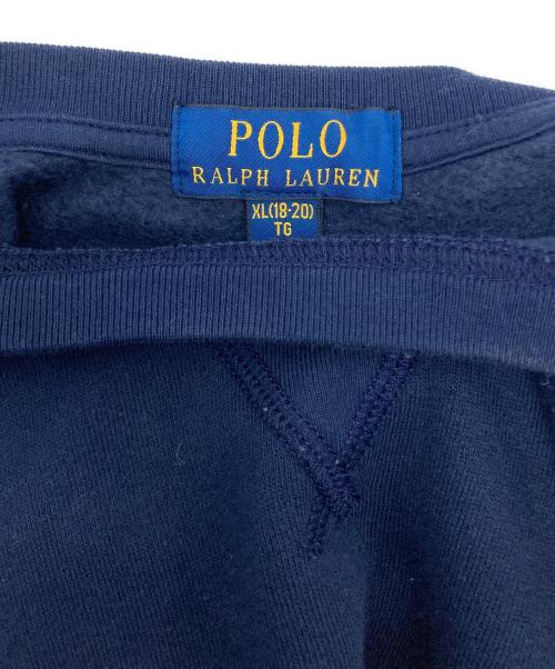 POLO RALPH LAUREN（ポロ・ラルフローレン）POLO RALPH LAUREN (ポロ・ラルフローレン) クルーネックスウェット ネイビー サイズ:SIZE 18-20の古着・服飾アイテム