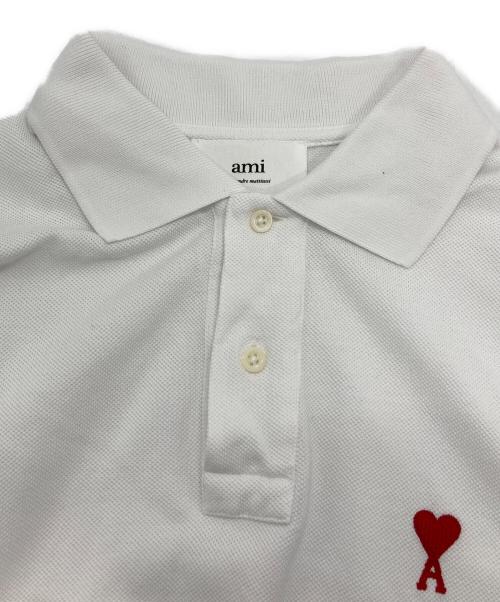AMI Alexandre Mattiussi（アミアレクサンドルマテュッシ）AMI Alexandre Mattiussi (アミアレクサンドルマテュッシ) オーガニックコットン ピケ ポロシャツ ホワイト サイズ:Sの古着・服飾アイテム