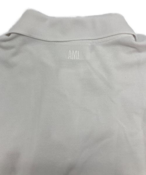 AMI Alexandre Mattiussi（アミアレクサンドルマテュッシ）AMI Alexandre Mattiussi (アミアレクサンドルマテュッシ) オーガニックコットン ピケ ポロシャツ ホワイト サイズ:Sの古着・服飾アイテム