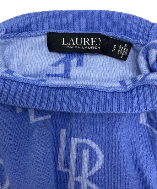 LAUREN RALPH LAUREN（ローレンラルフローレン）LAUREN RALPH LAUREN (ローレンラルフローレン) S/Sサマーニット ブルー サイズ:Sの古着・服飾アイテム