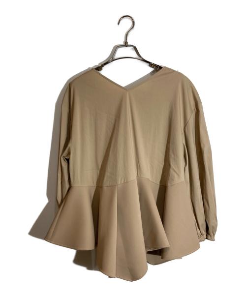 ELENDEEK（エレンディーク）ELENDEEK (エレンディーク) ボリュームフレアブラウス ベージュ サイズ:SIZE Freeの古着・服飾アイテム