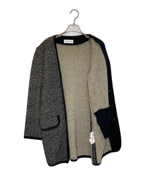 Yves Saint Laurent（イヴサンローラン）Yves Saint Laurent (イヴサンローラン) ツイードカーディガン ブラック×ベージュ サイズ:Ⅿの古着・服飾アイテム