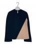CELINE (セリーヌ) 切替ブラウス ベージュ×ブラック サイズ:36：8000円