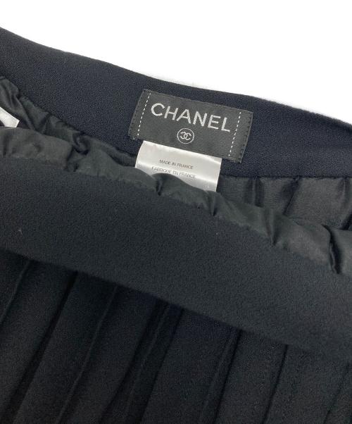CHANEL（シャネル）CHANEL (シャネル) プリーツタックスカート ブラック サイズ:36の古着・服飾アイテム