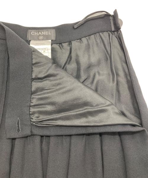 CHANEL（シャネル）CHANEL (シャネル) プリーツタックスカート ブラック サイズ:36の古着・服飾アイテム