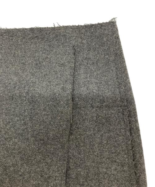 CELINE（セリーヌ）CELINE (セリーヌ) ウール 裁断加工 ラップスカート グレー サイズ:36の古着・服飾アイテム