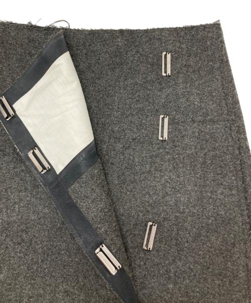 CELINE（セリーヌ）CELINE (セリーヌ) ウール 裁断加工 ラップスカート グレー サイズ:36の古着・服飾アイテム