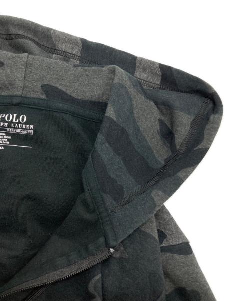 POLO RALPH LAUREN（ポロ・ラルフローレン）POLO RALPH LAUREN (ポロ・ラルフローレン) カモフラジップパーカー ブラック×グレー サイズ:Ⅿの古着・服飾アイテム