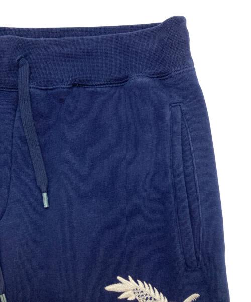 POLO RALPH LAUREN（ポロ・ラルフローレン）POLO RALPH LAUREN (ポロ・ラルフローレン) 刺繍スウェットハーフパンツ ネイビー サイズ:Ⅿの古着・服飾アイテム