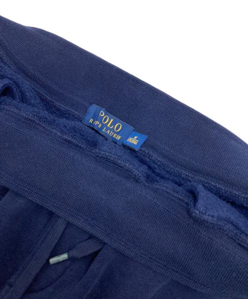 POLO RALPH LAUREN（ポロ・ラルフローレン）POLO RALPH LAUREN (ポロ・ラルフローレン) 刺繍スウェットハーフパンツ ネイビー サイズ:Ⅿの古着・服飾アイテム