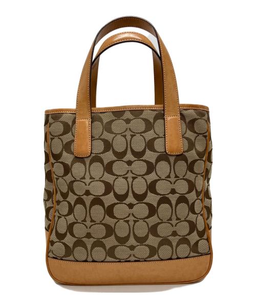 COACH（コーチ）COACH (コーチ) シグネチャー トートバッグ ベージュ×ブラウン サイズ:-の古着・服飾アイテム