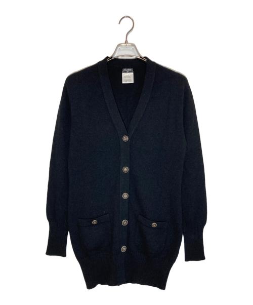 CHANEL（シャネル）CHANEL (シャネル) ココマークボタンカシミヤカーディガン ブラック サイズ:36の古着・服飾アイテム