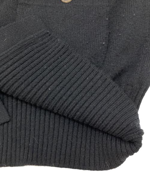 CHANEL（シャネル）CHANEL (シャネル) ココマークボタンカシミヤカーディガン ブラック サイズ:36の古着・服飾アイテム