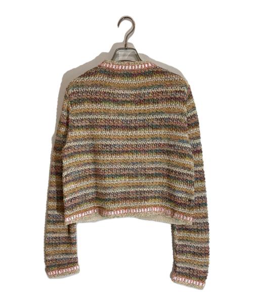 CHANEL（シャネル）CHANEL (シャネル) マルチカラー コットン ノーカラージャケット マルチカラー サイズ:42の古着・服飾アイテム