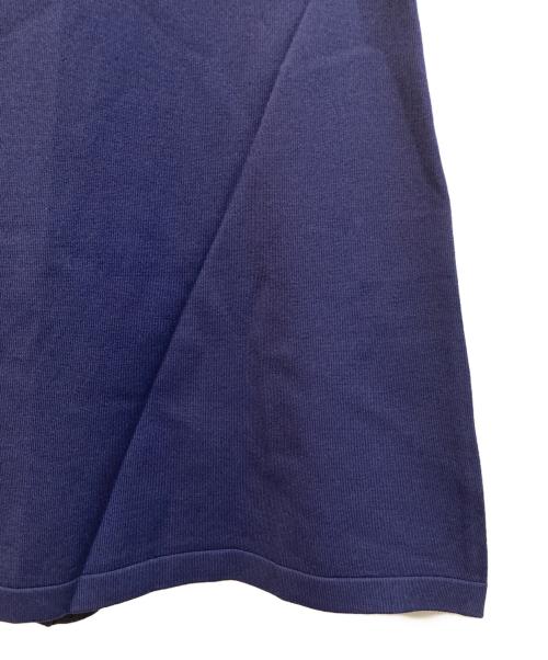 JENNE（ジェンヌ）JENNE (ジェンヌ) フレンチスリーブサマーニットワンピース ネイビー サイズ:Lの古着・服飾アイテム