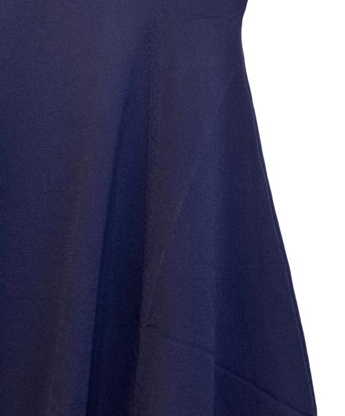 JENNE（ジェンヌ）JENNE (ジェンヌ) フレンチスリーブサマーニットワンピース ネイビー サイズ:Lの古着・服飾アイテム