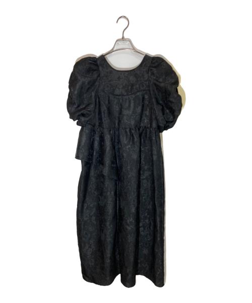 ANDRESD（アンドレスド）ANDRESD (アンドレスド) bubble sleeve jacquard dress ブラック サイズ:Ⅿの古着・服飾アイテム