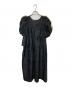 ANDRESD（アンドレスド）の古着「bubble sleeve jacquard dress」｜ブラック