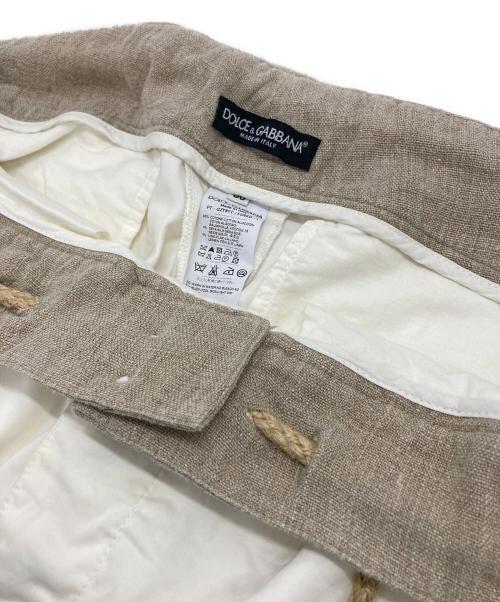 DOLCE & GABBANA（ドルチェ＆ガッバーナ）DOLCE & GABBANA (ドルチェ＆ガッバーナ) ロープデザインパンツ ホワイト サイズ:50の古着・服飾アイテム