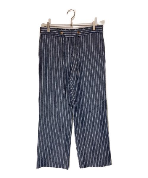 LORO PIANA（ロロピアーナ）LORO PIANA (ロロピアーナ) リネンストライプパンツ ネイビー サイズ:44の古着・服飾アイテム
