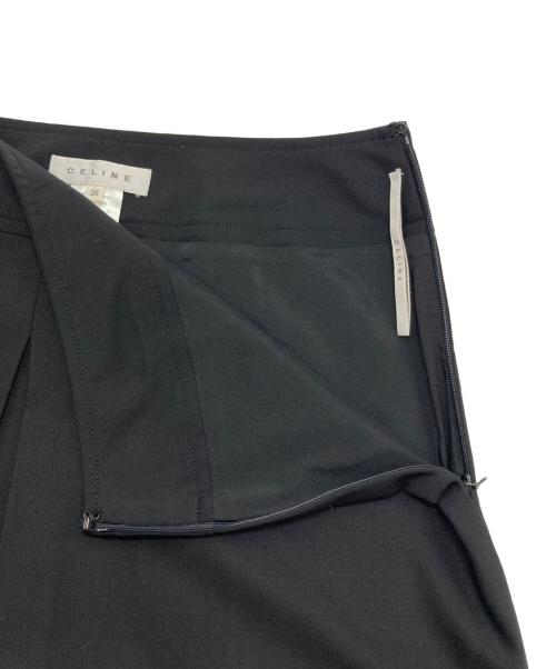 CELINE（セリーヌ）CELINE (セリーヌ) タックスカート ブラック サイズ:36の古着・服飾アイテム