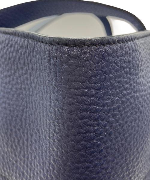 PRADA（プラダ）PRADA (プラダ) トライアングルロゴレザートートバッグ ブルー サイズ:-の古着・服飾アイテム