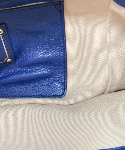 PRADA（プラダ）PRADA (プラダ) トライアングルロゴレザートートバッグ ブルー サイズ:-の古着・服飾アイテム