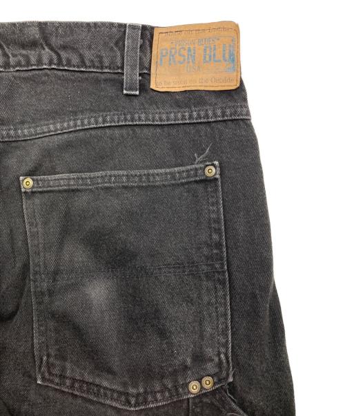 PRSN BLU（プリズンブルース）PRSN BLU (プリズンブルース) ペインターデニムパンツ ブラック サイズ:W38×L32の古着・服飾アイテム