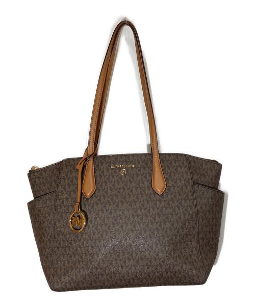 MICHAEL KORS（マイケルコース）MICHAEL KORS (マイケル・コース) MARILYN トートバッグ ブラウン×ベージュ サイズ:-の古着・服飾アイテム