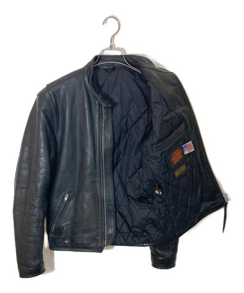 FREEDOM（フリーダム）freedom (フリーダム) レザージャケット ブラック サイズ:SIZE 34の古着・服飾アイテム