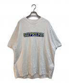 SUPREMEシュプリーム）の古着「Satin Appliqué S/S Top」｜ホワイト