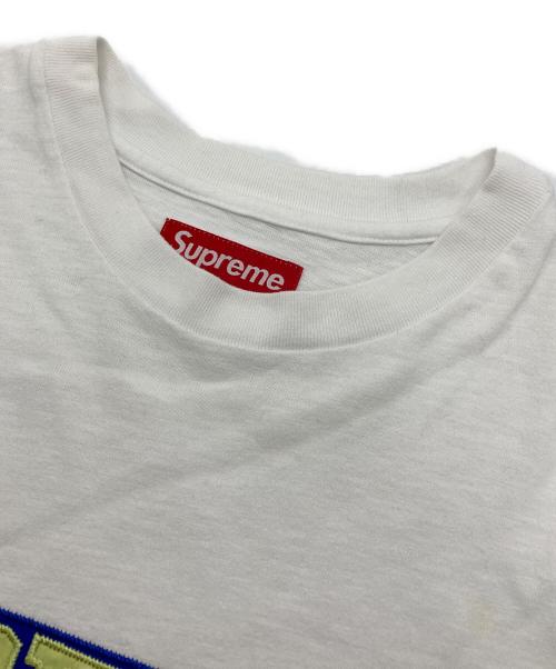 SUPREME（シュプリーム）Supreme (シュプリーム) Satin Appliqué S/S Top ホワイト サイズ:Lの古着・服飾アイテム