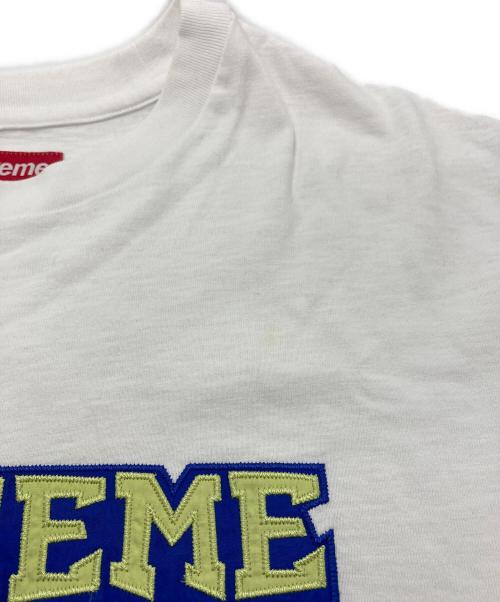 SUPREME（シュプリーム）Supreme (シュプリーム) Satin Appliqué S/S Top ホワイト サイズ:Lの古着・服飾アイテム