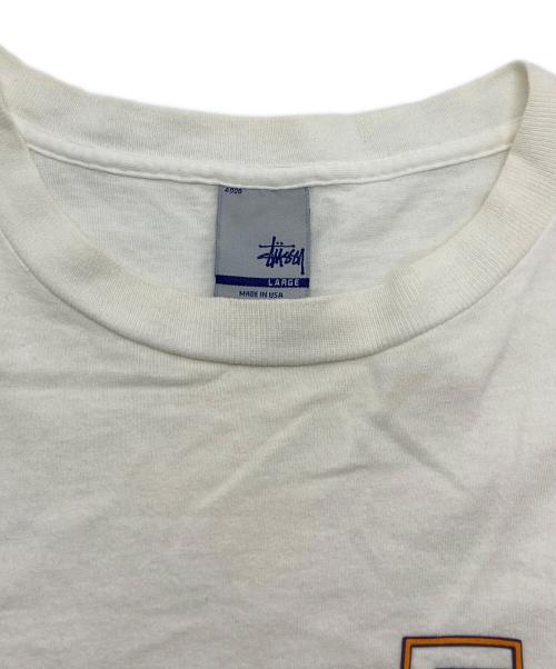 stussy（ステューシー）stussy (ステューシー) プリントTシャツ ホワイト サイズ:Lの古着・服飾アイテム