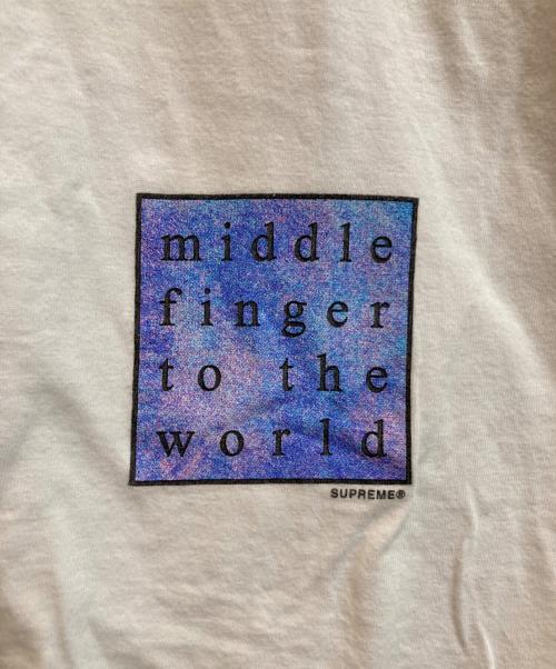 SUPREME（シュプリーム）Supreme (シュプリーム) middle finger to the world Tシャツ ホワイト サイズ:Sの古着・服飾アイテム
