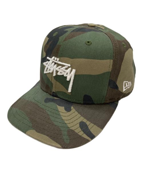 stussy（ステューシー）stussy (ステューシー) New Era (ニューエラ) カモフラロゴキャップ カーキの古着・服飾アイテム