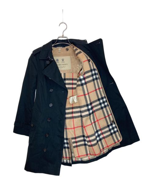 BURBERRY LONDON（バーバリーロンドン）BURBERRY LONDON (バーバリーロンドン) ノバチェックライナー付きトレンチコート ブラック サイズ:SIZE UK 6の古着・服飾アイテム