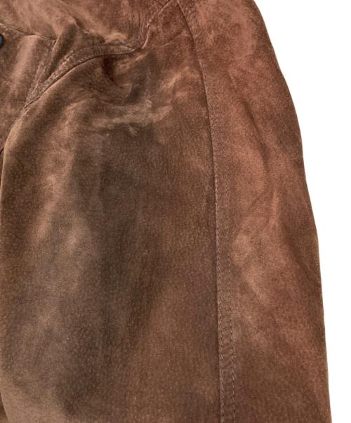Salvatore Ferragamo（サルヴァトーレ フェラガモ）Salvatore Ferragamo (サルヴァトーレ フェラガモ) スウェードレザージャケット ブラウン サイズ:SIZE 52の古着・服飾アイテム