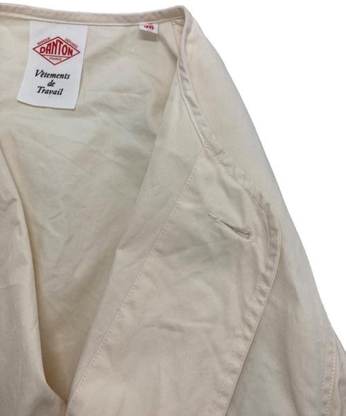 DANTON（ダントン）DANTON (ダントン) ノーカラージャケット ベージュ サイズ:38の古着・服飾アイテム