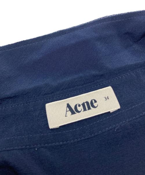 Acne（アクネ）Acne (アクネ) シルクシャツ ネイビー サイズ:34の古着・服飾アイテム