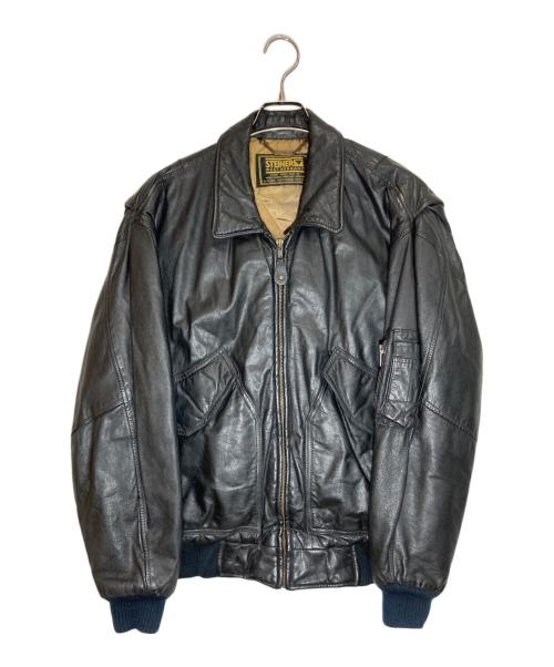 STEINER（シュタイナー）STEINER (シュタイナー) A-2レザージャケット ブラック サイズ:Lの古着・服飾アイテム