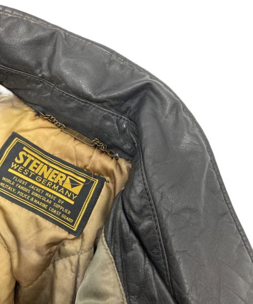 STEINER（シュタイナー）STEINER (シュタイナー) A-2レザージャケット ブラック サイズ:Lの古着・服飾アイテム